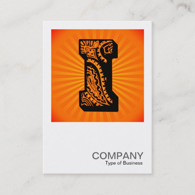 Square Monogram - Paisley Sunburst - I Business Card (Front)