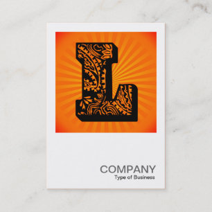 Square Monogram - Paisley Sunburst - L Business Card