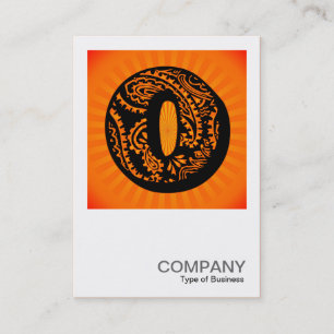 Square Monogram - Paisley Sunburst - O Business Card