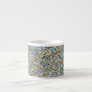Square Mosaic Multi-colored Tile Pattern (Photo) Espresso Cup