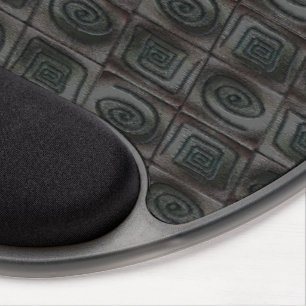Square mosaic with spiral design and drizzle style gel mouse pad