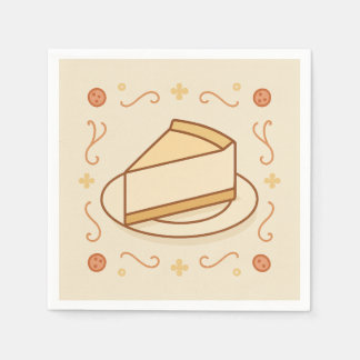 Square Napkin Design – Elegant New York Cheesecake