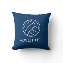 Square Navy Blue Volleyball Pillow