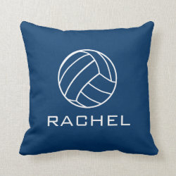 Square Navy Blue Volleyball Pillow