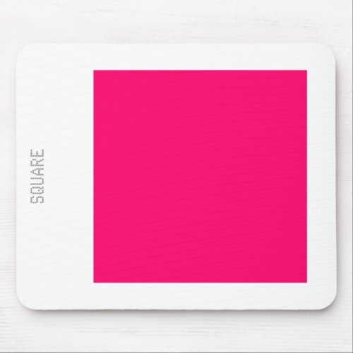 Square _ Neon Red and White Mouse Pad