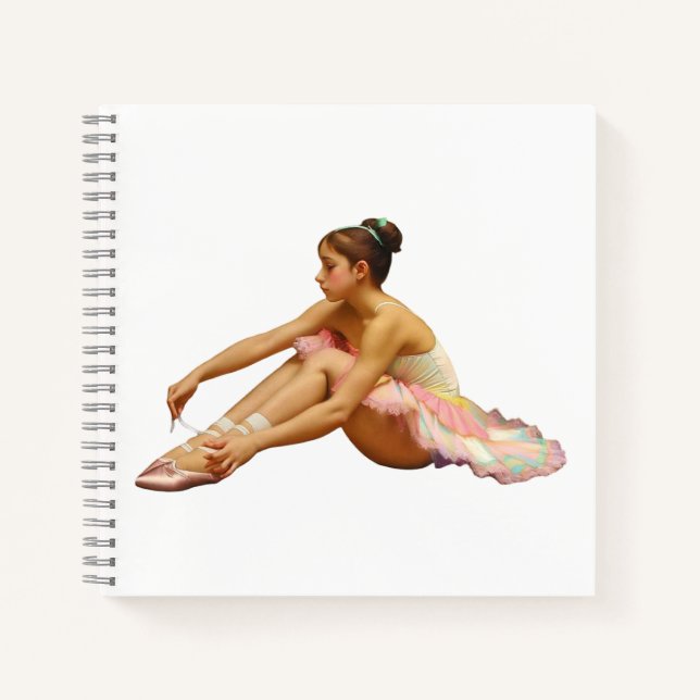 Square Notebook with Dancer Drawings (Front)