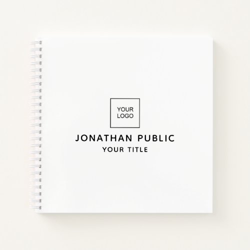 Square Notebooks Add Company Logo Here