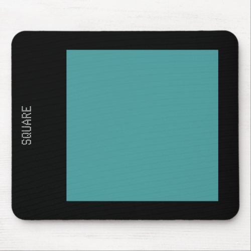 Square _ Ocean Green and Black Mouse Pad