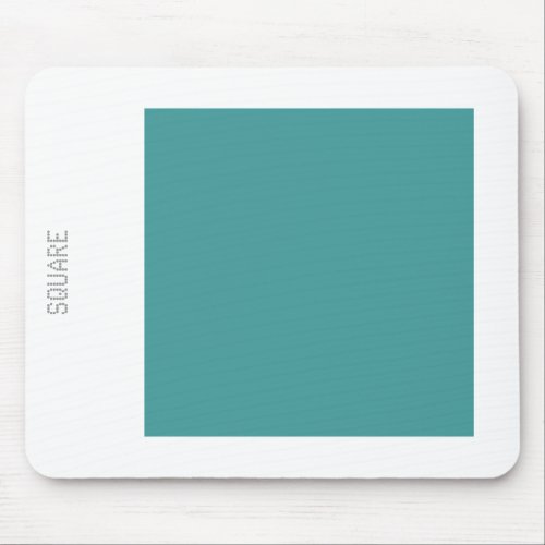 Square _ Ocean Green and White Mouse Pad
