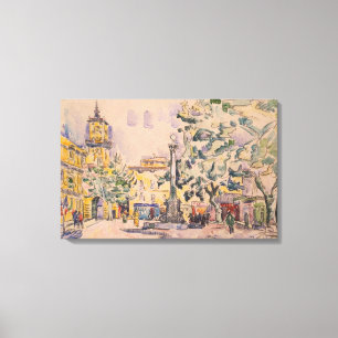 Square of the Hotel de Ville in Aix-en-Provence Canvas Print