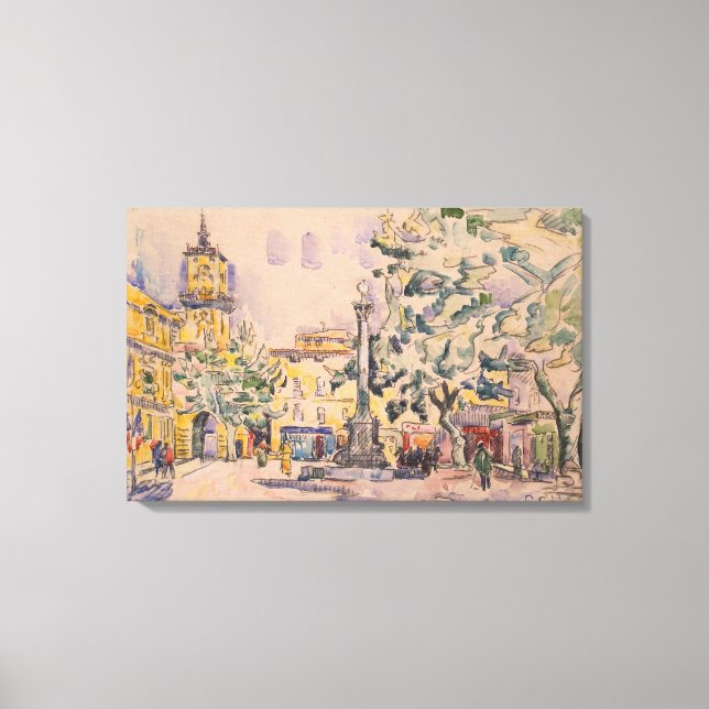 Square of the Hotel de Ville in Aix-en-Provence Canvas Print (Front)