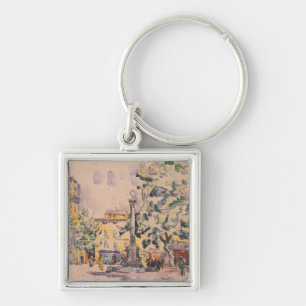 Square of the Hotel de Ville in Aix-en-Provence Keychain