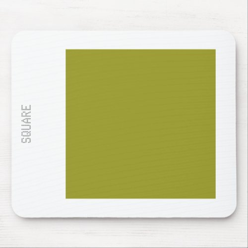 Square _ Olive Green and White Mouse Pad