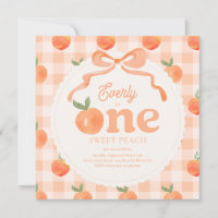 Square One Sweet Peach Birthday Invitation