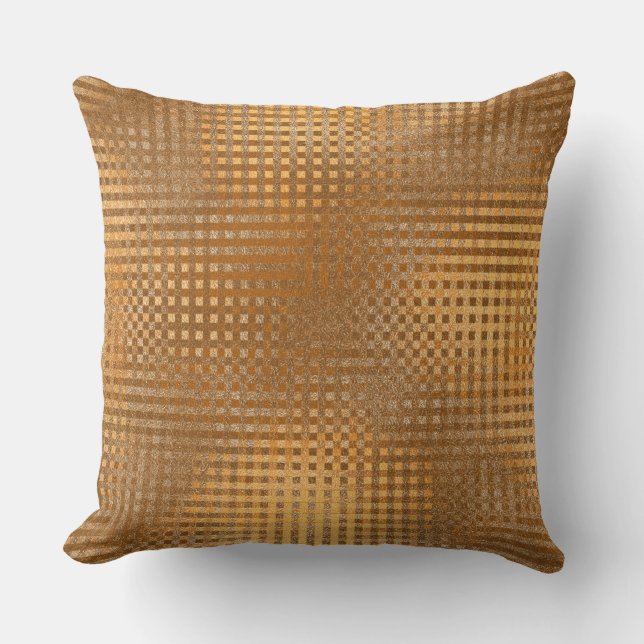 Square or irregular chess on rough fibrous cloth   throw pillow (Front)