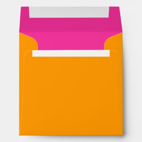 Square Orange and Hot Pink Color Combo Envelopes