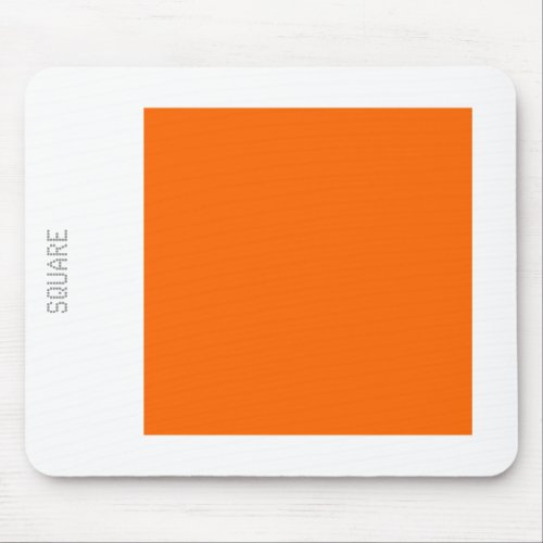 Square _ Orange and White Mouse Pad