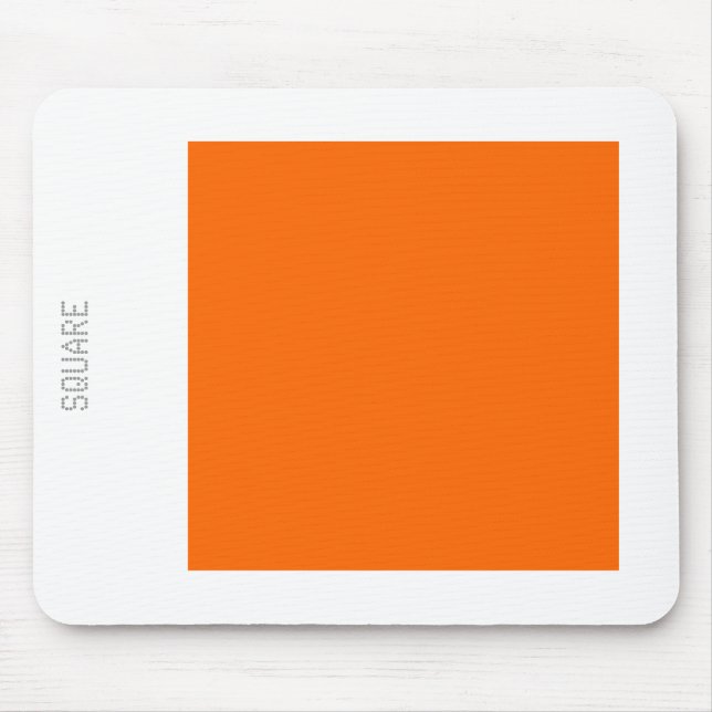 Square - Orange and White Mouse Pad (Front)