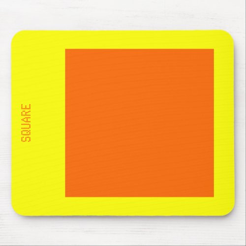 Square _ Orange and Yellow Mouse Pad