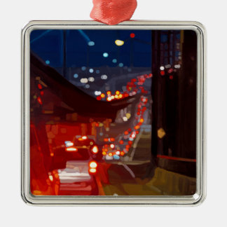 Square Ornament - Wait