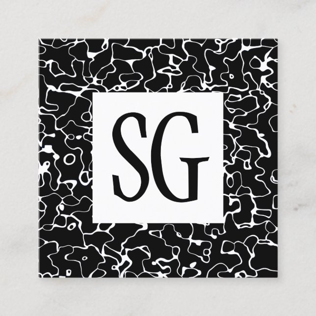 Square Panel - Initials - 080716(9) Business Card (Front)