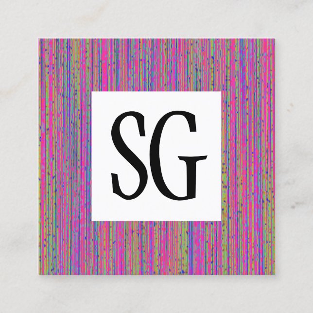 Square Panel - Initials - 151116(04) Square Business Card (Front)