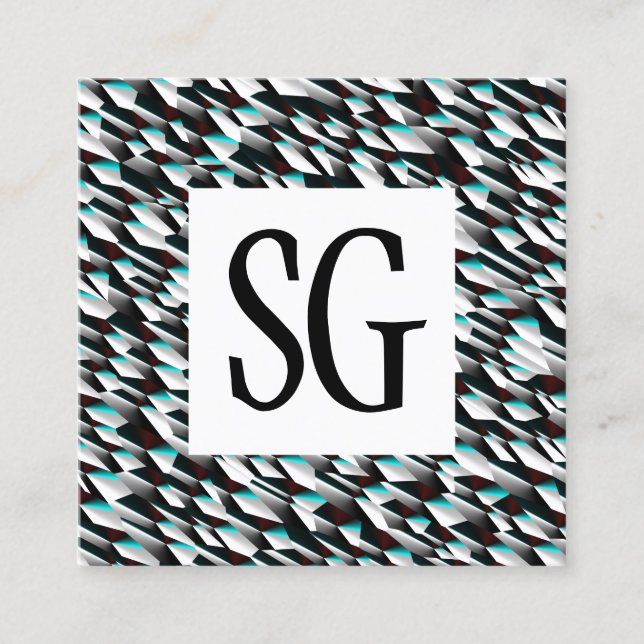 Square Panel - Initials - 190716(06) Square Business Card (Front)