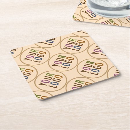 Square Paper Coasters Custom Logo Promotional Bulk