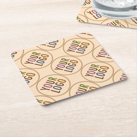Square Paper Coasters Custom Logo Promotional Bulk