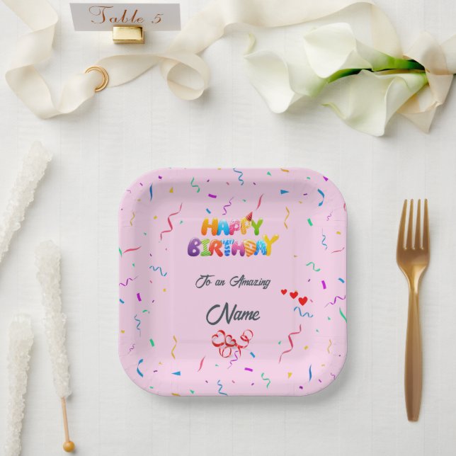 Square Paper Plate – Perfect for Birthday Parties (Wedding)