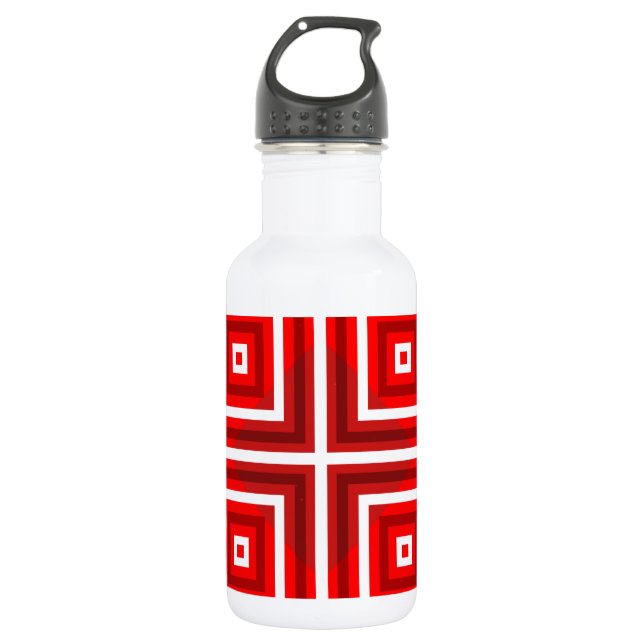 Square Pattern 1 Stainless Steel Water Bottle (Front)
