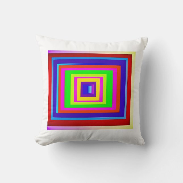 Square pattern design bright  throw pillow (Front)