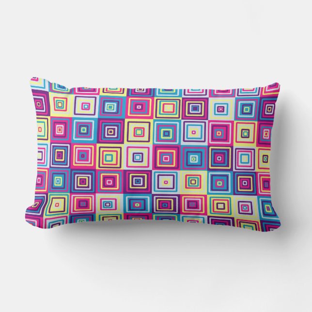 Square Pattern Lumbar Pillow (Front)