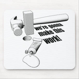 Square peg round hole mouse pad