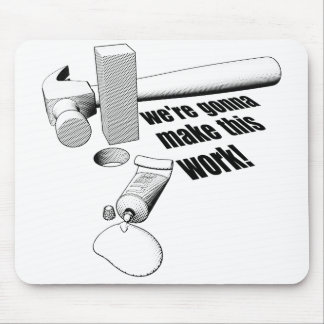 Square peg round hole mouse pad