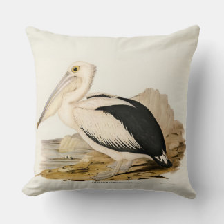 Square Pelican Throw Pillow Double-Sided