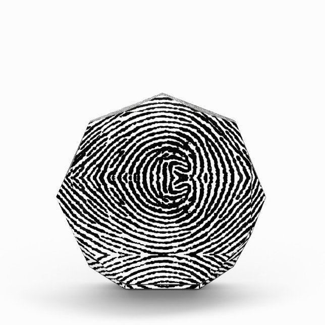 Square People Fingerprints Acrylic Award (Front)