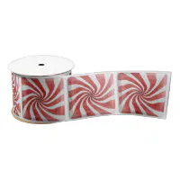 Christmas Candy Red White Stripes Crafts Gift Wrap Satin Ribbon