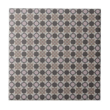 Square & Petal Mosaic Pattern Ceramic Tile 