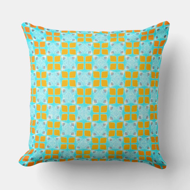 Square Petals  Throw Pillow (Front)