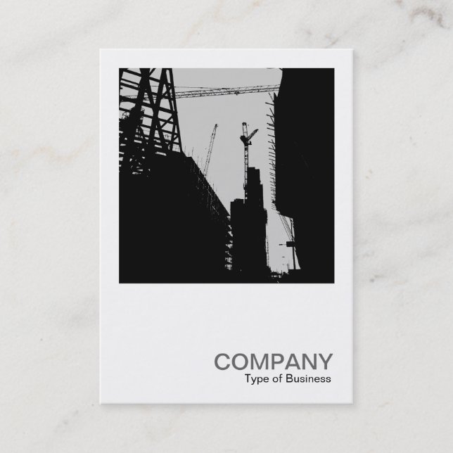 Square Photo 0107 - Under Construction - Gray Business Card (Front)