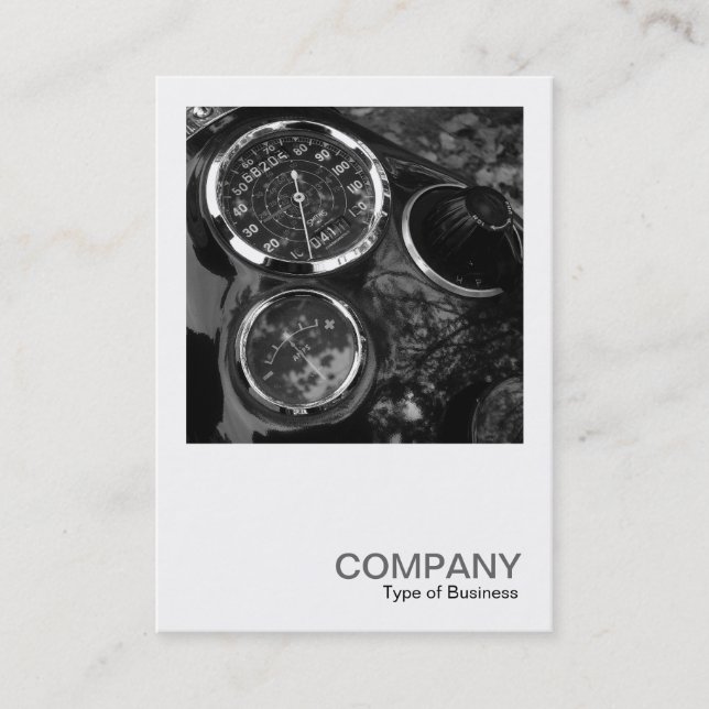 Square Photo 0114 - Classc Motorcycle Gauges Business Card (Front)