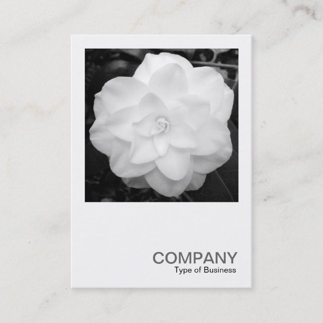 Square Photo 0120 - White Camelia Business Card (Front)