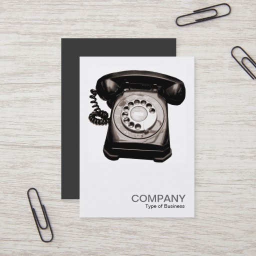 Customizable Square Photo 0123 - Old Telephone II Business Card