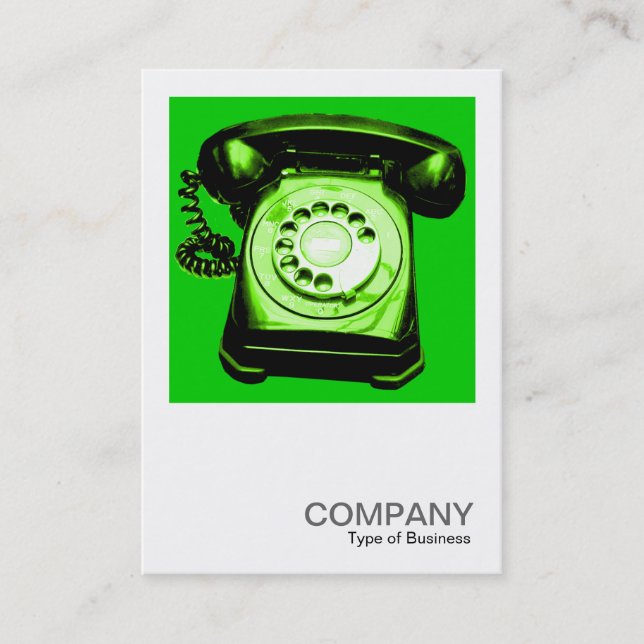 Square Photo 0124 - Hotline - Green Business Card (Front)