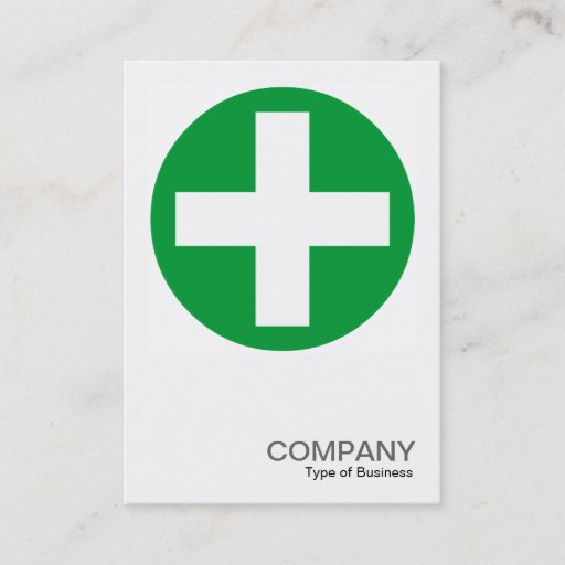Customizable Square Photo 0155 - Big Plus Sign - Green Business Card Templates