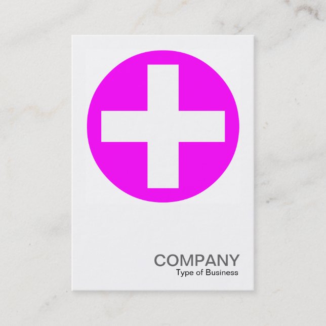Square Photo 0157 - Big Plus Sign - Magenta Business Card (Front)