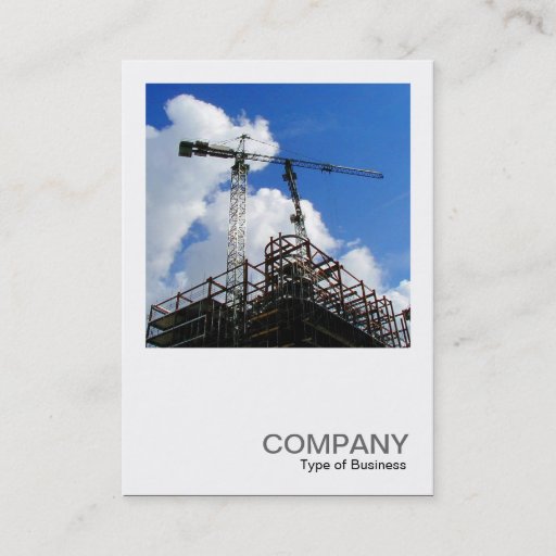 Customizable Square Photo 0179 - Tower Cranes Business Card Template