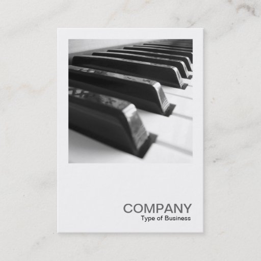 Customizable Square Photo 0181 - Keyboard B&amp;W Business Card Template