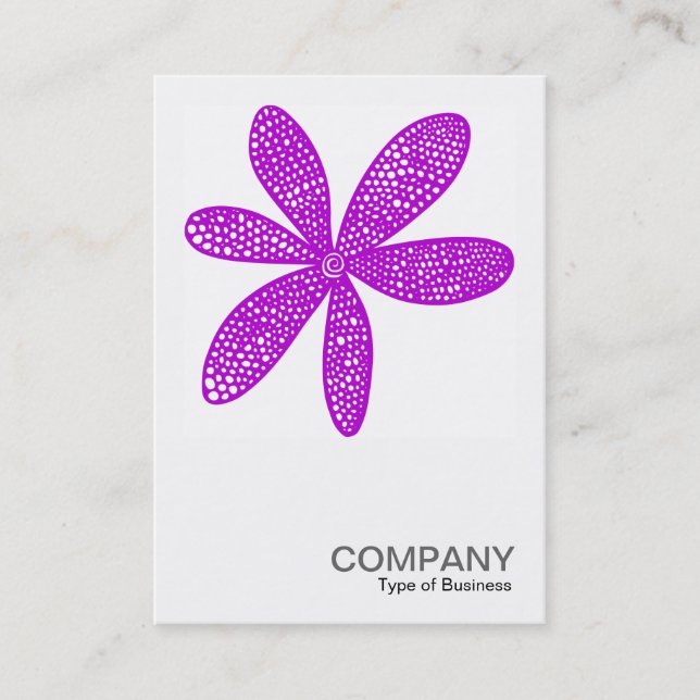 Square Photo 0209 - Pretty Flower - Purple Business Card (Front)